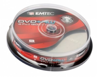    DVD+RW Emtec 4.7 Gb, 4x, Cake Box (10), (10/1