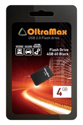   USB - OltraMax USB Flash 4Gb - 50 Black OM004GB-mini-50-B