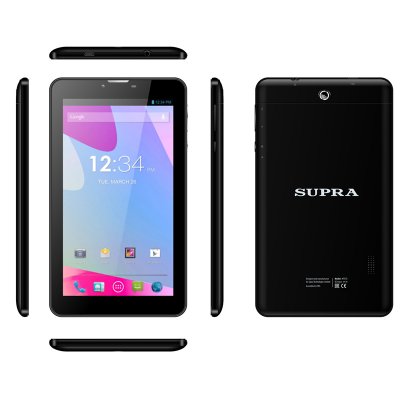    SUPRA M727G   MT8312 1300 Mhz   7" 1024x600   512Mb   4Gb   Wi-Fi + 3G   Android 4.4   Black
