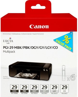     Canon PGI-29 MBK/PBK/DGY/GY/LGY Multi  PRO-1