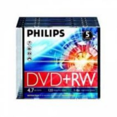   DVD-RW Philips 4.7 , 4x, 5 ., Slim Case, (DN4S4S01F/97),  DVD 