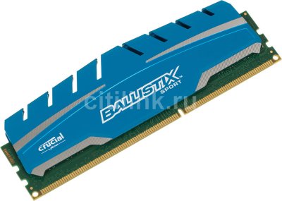   DIMM DDR3 (1600) 4Gb Crucial Ballistix Sport CL10 (BL2KIT25664BA160A) ( 2 .  2Gb) Retail