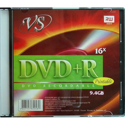    VS DVD+R 9,4 GB 16x SL Double Sided