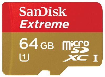     MicroSD 64Gb SanDisk Extreme (SDSDQXL-064G-G46A) microSDXC Class 10 UHS-1