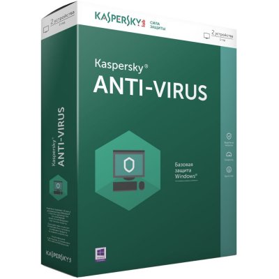     Kaspersky Anti-Virus 2016 Russian Edition 2Dt 1 year Base Box KL1167RBBFS