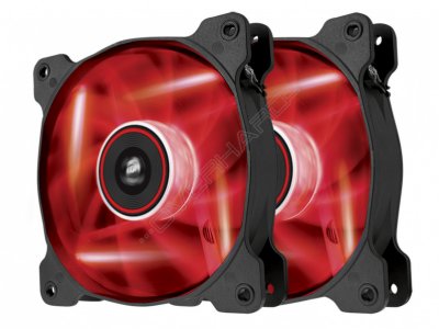      Corsair Air Series SP120 LED Red High Static Pressure 120mm Fan Twin Pack CO-
