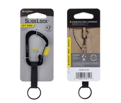    Nite Ize SlideLock Key Ring Black CSLW3-01-R6