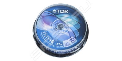    TDK DVD+R 4.7Gb 16x Cake Box (10 ) (t19442) (DVD+R47CBED10)
