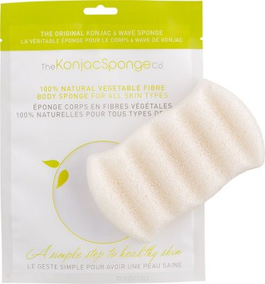   The Konjac Sponge Co    A6 Wave Body - Pure White