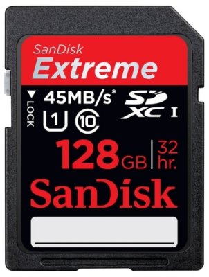     SD 128GB SanDisk SDXC Class 10 Extreme 45MB/s