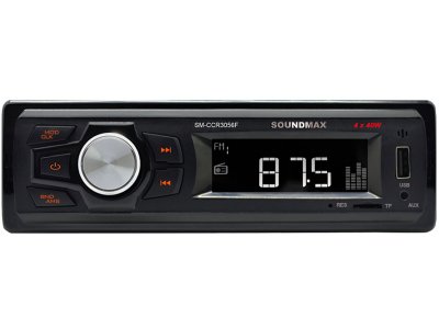    Soundmax SM-CCR3056F USB MP3 microSD 1DIN 4x40  