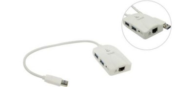    Greenconnection (GC-U3CL01) USB3.0 AM -) 2 port USB3.0 Hub + Gigabit Ethernet + Card Reader