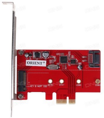    ORIENT A1061S, SATA 6GB/s 2 ext/2 in port, Asmedia ASM1061, PCI-E v.2.0,  SATA - 1