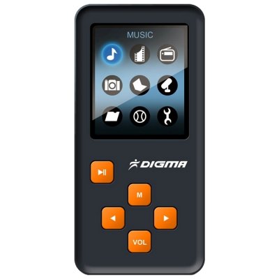   4Gb  Digma MP630, , 1,8" micro SD slot w/FM Mini-USB MP3 Flash FM