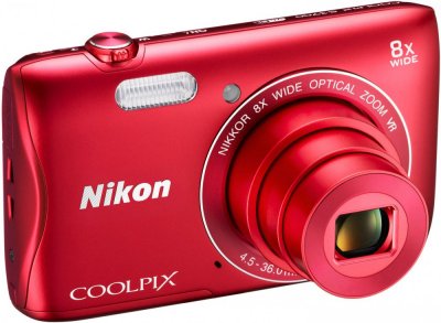    Nikon Coolpix S3700 Red (20.1Mp, 8x zoom, 2.6", SDXC, 720P)