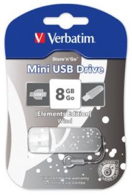    USB 8Gb Verbatim Store "n" Go Mini ELEMENTS EDITION 98159 USB2.0 Water