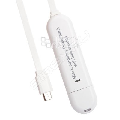       "Mini Emergency Power Bank with built in cable"   USB 