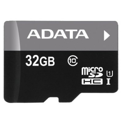     ADATA Premier (AUSDH32GUICL10-RA1) microSDHC Memory Card 32Gb UHS-I U1 + microSD--)SD A