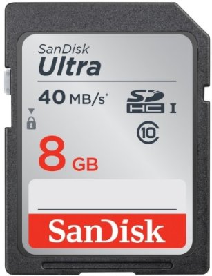     SDHC 8Gb SanDisk Class 10 UHS-I Ultra 40MB/s (SDSDUN-008G-G46)