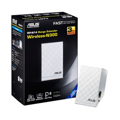   Asus RP-N14 , 802.11b/g/n, 2.4 , WPS, 1x10/100 WAN,  300 /