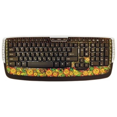    CBR KB 340GM Keyboard Russian Soul Black-Yellow USB