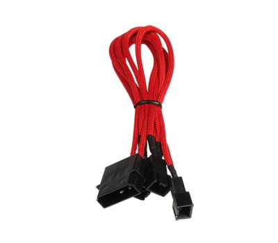    BitFenix Molex to 3x3-pin 12V 20cm Red-Black -  