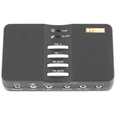    STLab (M-360) USB Sound BOX (USB2.0)Analog 2In/7.1Out,Digital In/Out,16Bit/48kHz