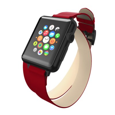    APPLE Watch 42mm Incipio Reese Double Wrap Watch Band Red WBND-013-RED