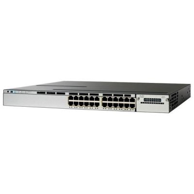   Cisco WS-C3750X-24T-L  Catalyst 24 10/100/1000 Ethernet ports, with 350W AC Power Supply,