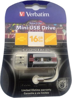   USB Flash  16Gb Verbatim Mini Cassette Black (49397)