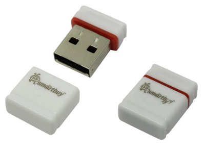   USB Flash Drive 16Gb - SmartBuy Pocket Series White SB16GBPoc W