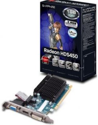    1Gb (PCI-E) Sapphire HD5450 (HD5450/HM, GDDR2, 64 bit, DVI, HDMI, Retail)