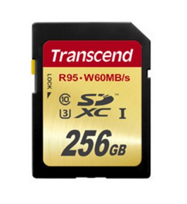     256Gb SDXC Transcend Ultimate (TS256GSDU3), Class 10, UHS-I, U3, R95 - W60 Mb/s, RTL