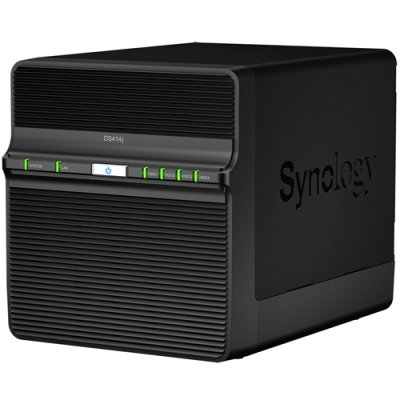   Synology DS414j   4x3.5 / 2.5" HDD / SSD SATA, RAID 0/1/5/5+/6/10/JBOD, GbLAN, 1xUS