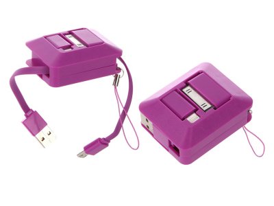     Melkin TCU SL-01 USB - Lightning/30-pin/MicroUSB Violet 58463