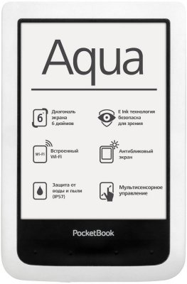     PocketBook Aqua 640 6" E-Ink Pearl 600x800 capacitive touch 1.0Ghz 256Mb/4Gb SD 