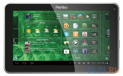      Perfeo 9103W 4Gb 9" WiFi Android 4/1.2 GHz Dual/512Mb/4Gb/Wi-Fi/5200mAh/White