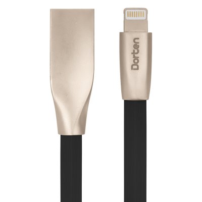    Dorten Zinc Shell Lightning 8-Pin to USB Cable  iPhone/iPad/iPad mini Black DN312401