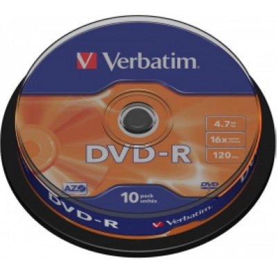    DVD-R Verbatim 4.7Gb 16x Cake Box (10 ) (43523)