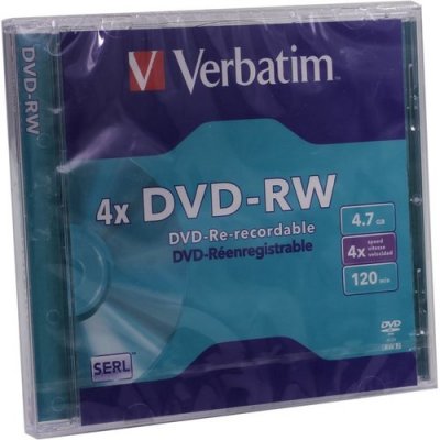    DVD-RW Verbatim 4x 4.7Gb Jewel 1  43285/43284