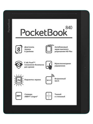     PocketBook 840 (Dark Brown) (8",mono,,1600x1200,4Gb,FB2/PDF/DJVU/EPUB/DOC/TCR