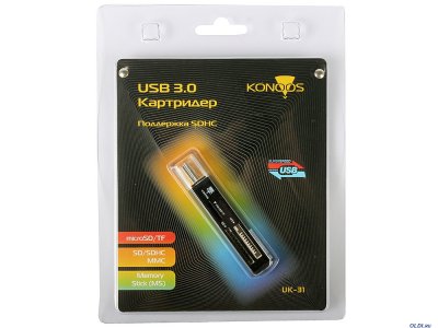    USB 3.0 Konoos, 3     (SD/MMC/SDHC/MS/M2/TF),  UK-31