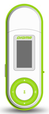    Flash Digma U1 4Gb orange 1" FM Dic MicroSDHC HedPh WMA /MP3/WMA/WAV/USB direct/rubber case