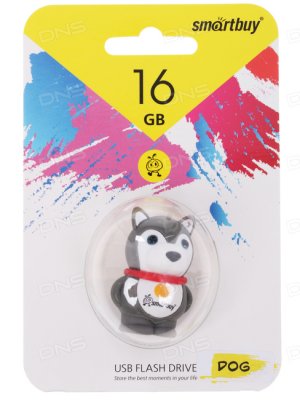    USB Flash Smartbuy Wild Series "Dog grey" 16 
