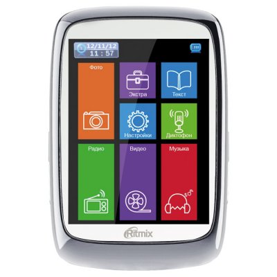    Ritmix (RF-7650-4Gb) White (A/V Player, FM, 4Gb, MicroSDHC, 2.4"LCD, ., cam,USB2.0,Li-Poly