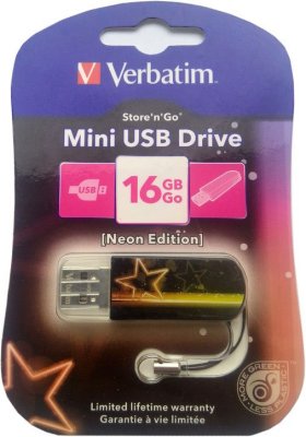   USB Flash  16Gb Verbatim Mini Neon Orange (49394)