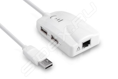     USB 2.0 - RJ-45 + USB 2.0-  3  (Greenconnect GC-U2CL01)
