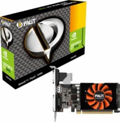    Palit PCI-E nVidia GeForce GT 640 1024Mb 64bit GDDR5 900/ 1782 DVI/ HDMI/ CRT/ HDCP RTL (