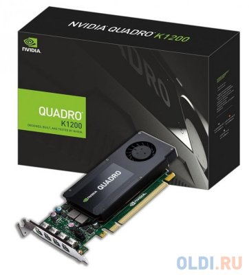    4096Mb PNY Quadro K1200 PCI-E 4xminiDP VCQK1200DP-PB Retail