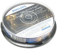   DVD-R Philips 4.7 , 16x, 10 ., Cake Box,  DVD 